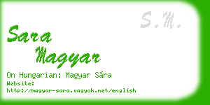 sara magyar business card