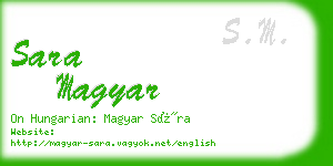 sara magyar business card